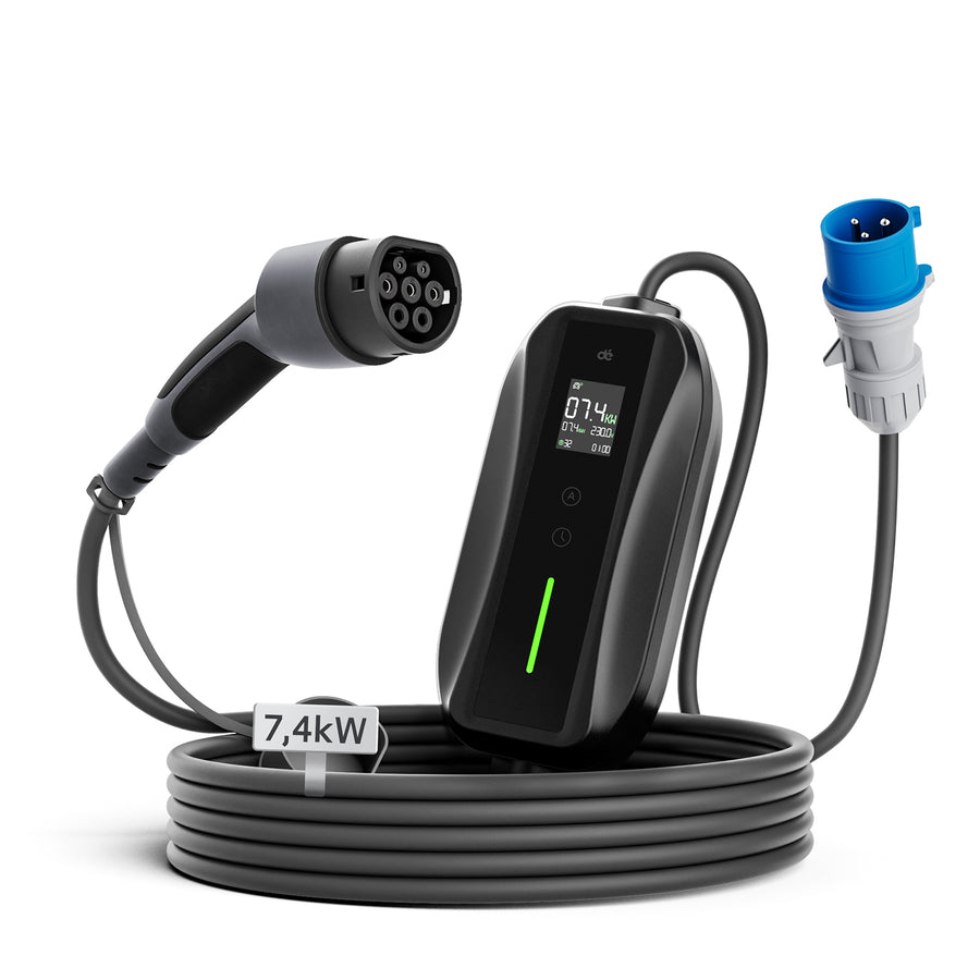 dé Caricatore EV Portatile 7,4 kW Tipo 2 Monofase - Di seconda mano - Come nuovo (all'80%)