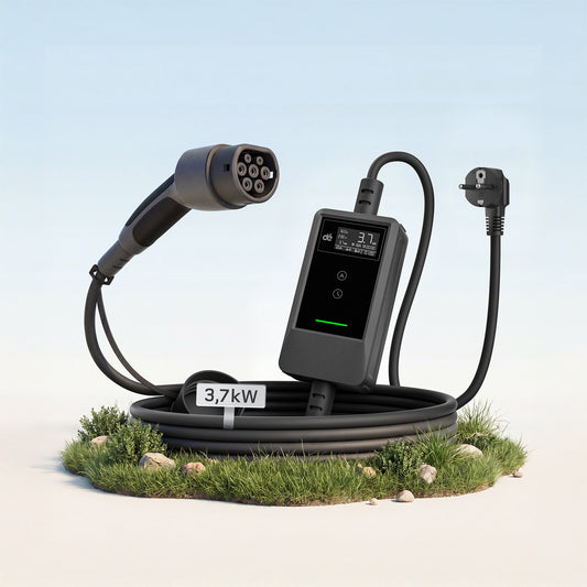 dé Caricatore Auto Elettrica Portatile 3,7 kW Tipo 2 Schuko (6–16A) con APP & LCD