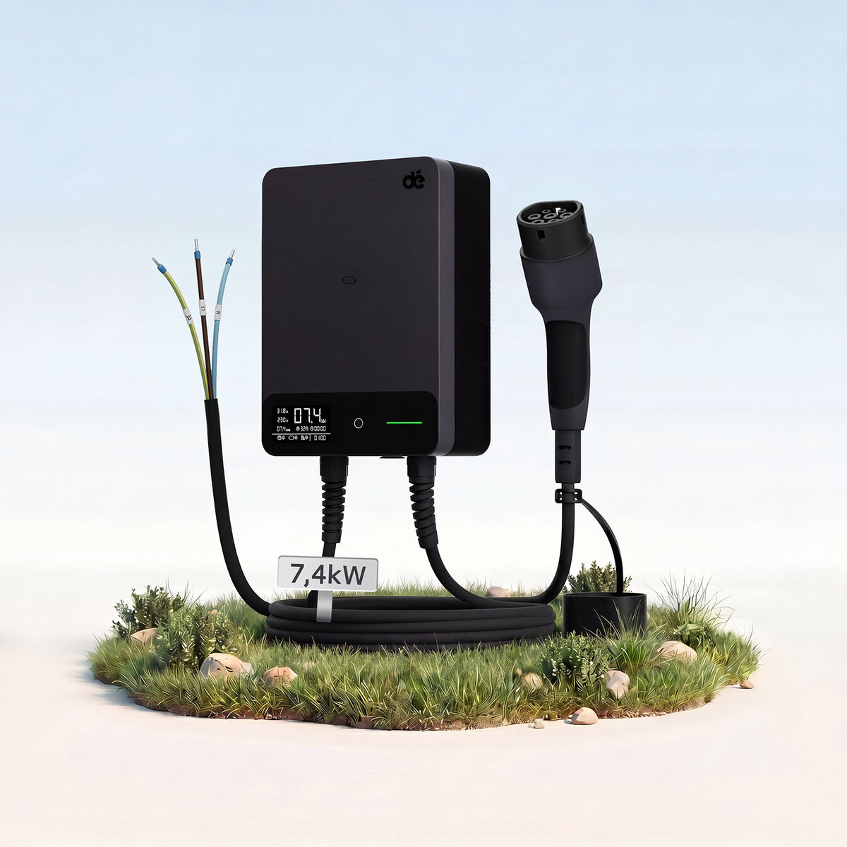 dé Wallbox Smart 7,4 kW Monofase Tipo 2 (32A, 230V) – Wi-Fi/Bluetooth, RFID