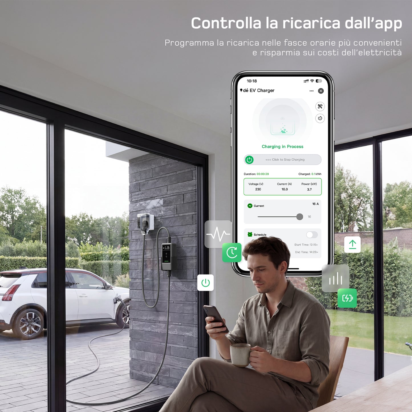 dé Caricatore Auto Elettrica Portatile 3,7kW v2 - Di seconda mano - Come nuovo (all'80%)