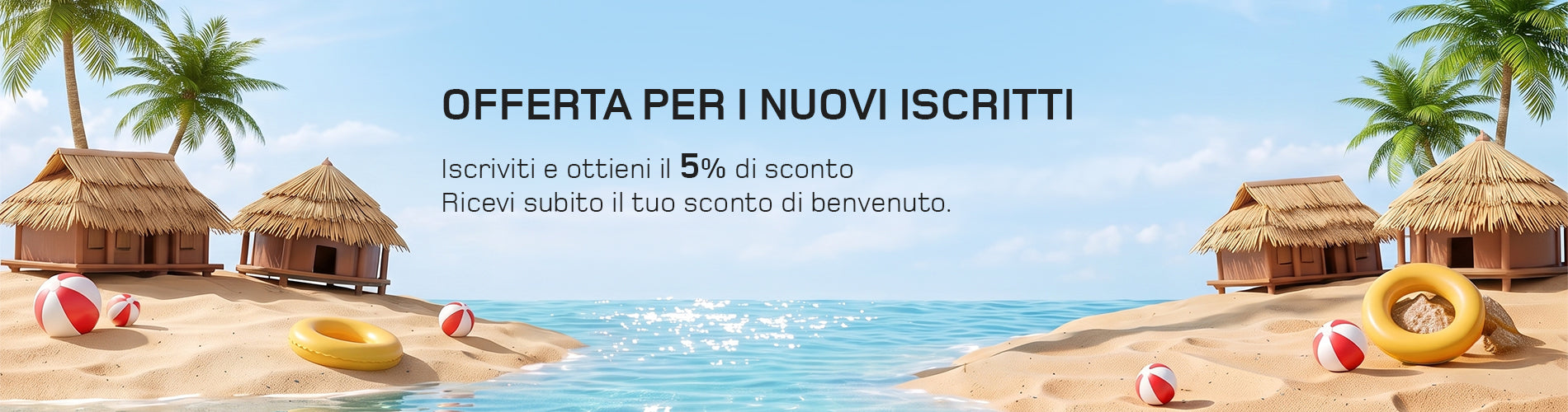 Offerta del 5% per nuovi iscritti