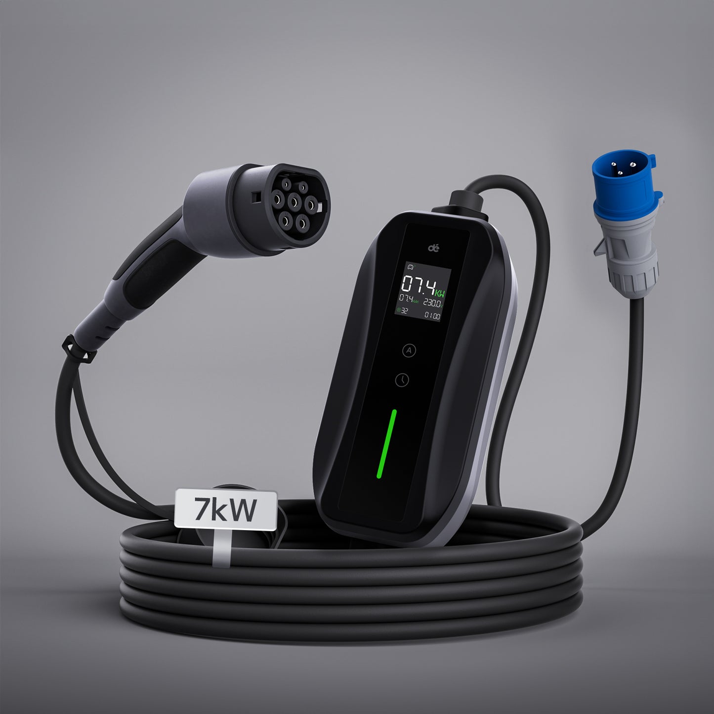 dé Caricatore EV Portatile 7 kW Tipo 2 T1 (32A, Monofase)