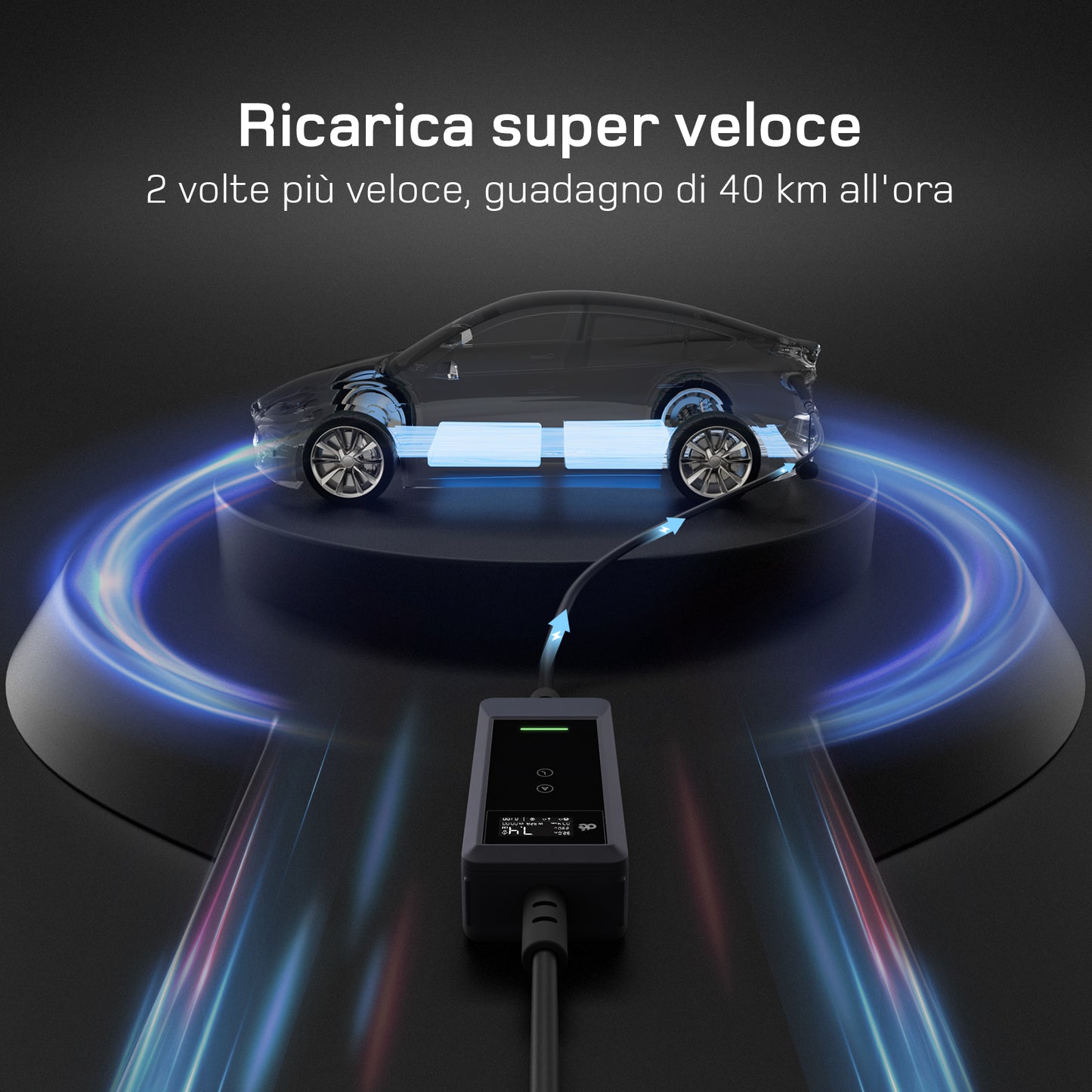dé Caricatore Auto Elettrica Portatile 7,4 kW (Tipo 2, 32A)