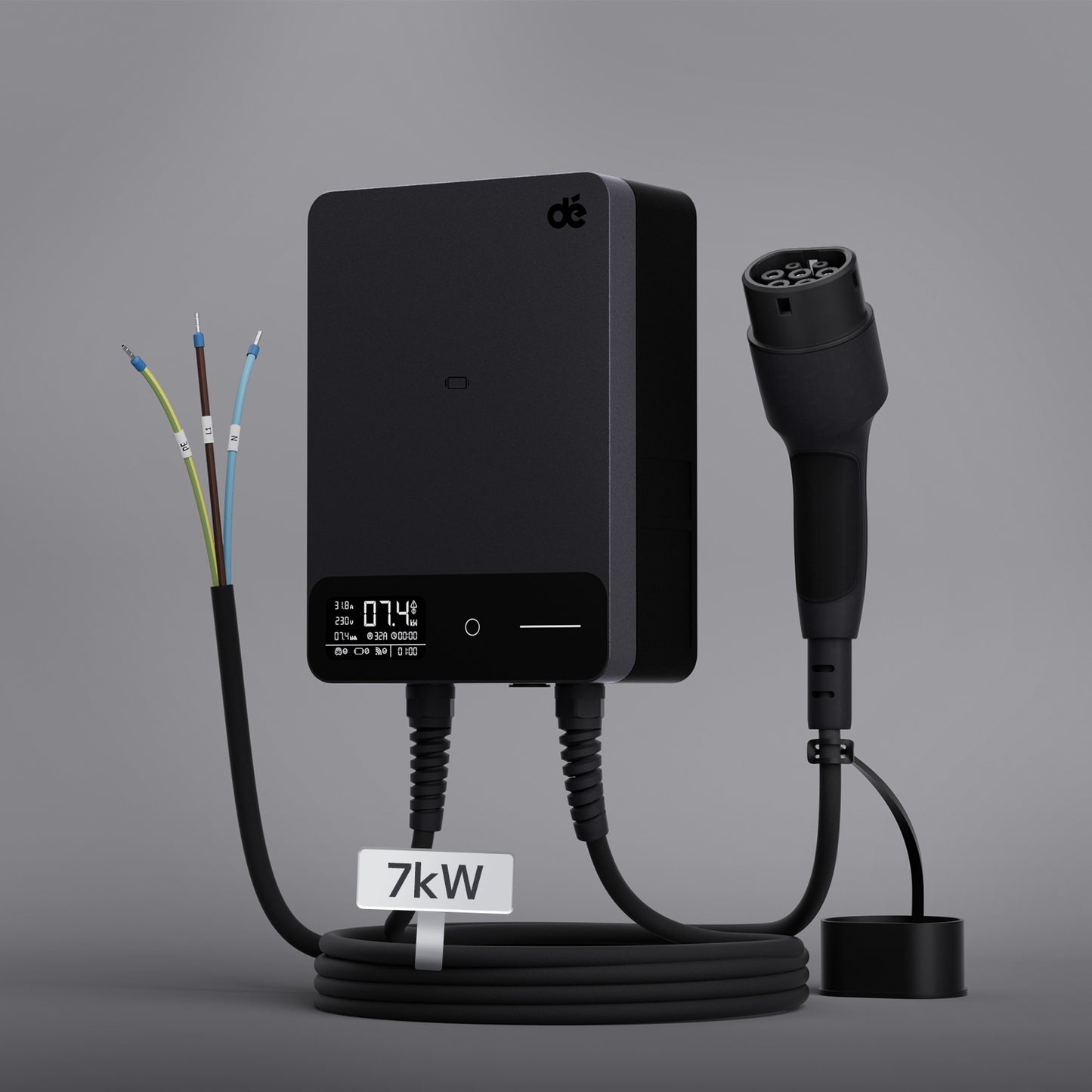 dé Wallbox Smart 7,4 kW Monofase Tipo 2 (32A, 230V) – Wi-Fi/Bluetooth, RFID