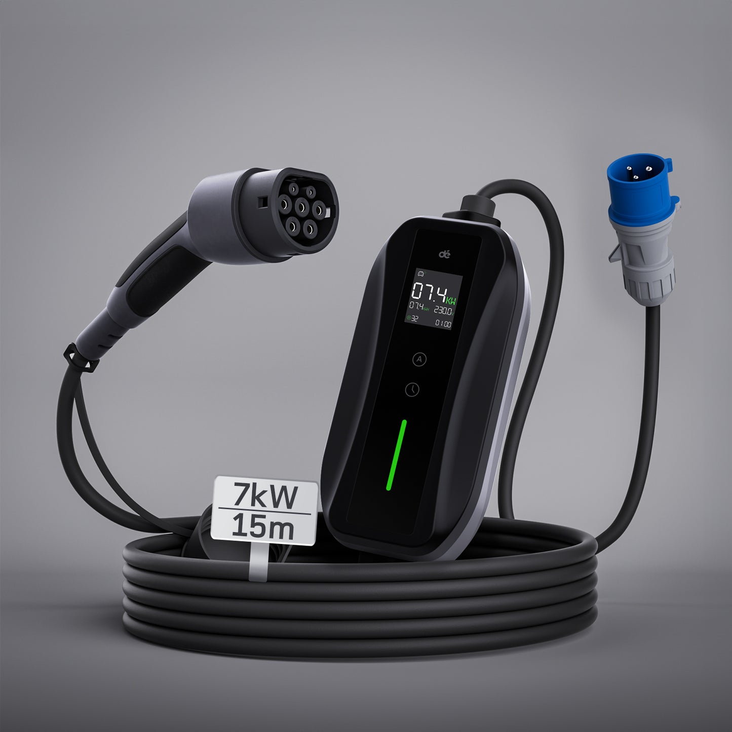 dé Caricatore EV Portatile 7 kW Tipo 2 T1 (32A, Monofase)