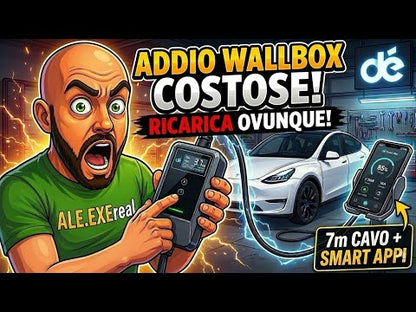 dé Caricatore Auto Elettrica Portatile 3,7 kW Tipo 2 Schuko (6–16A) con APP & LCD